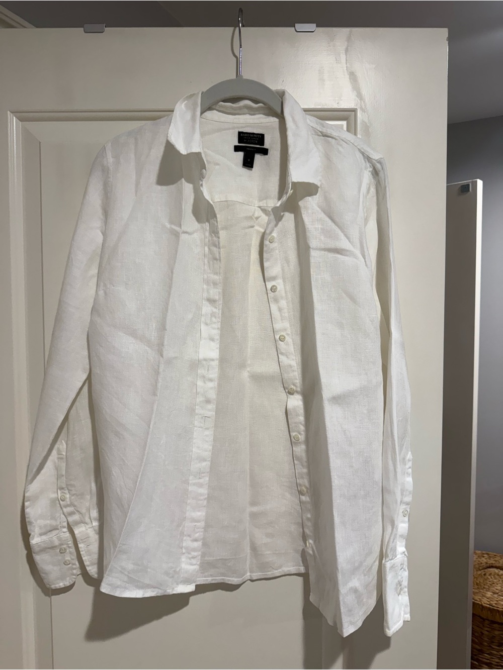 Linen Button-Up Shirt Jacket - White - JCREW